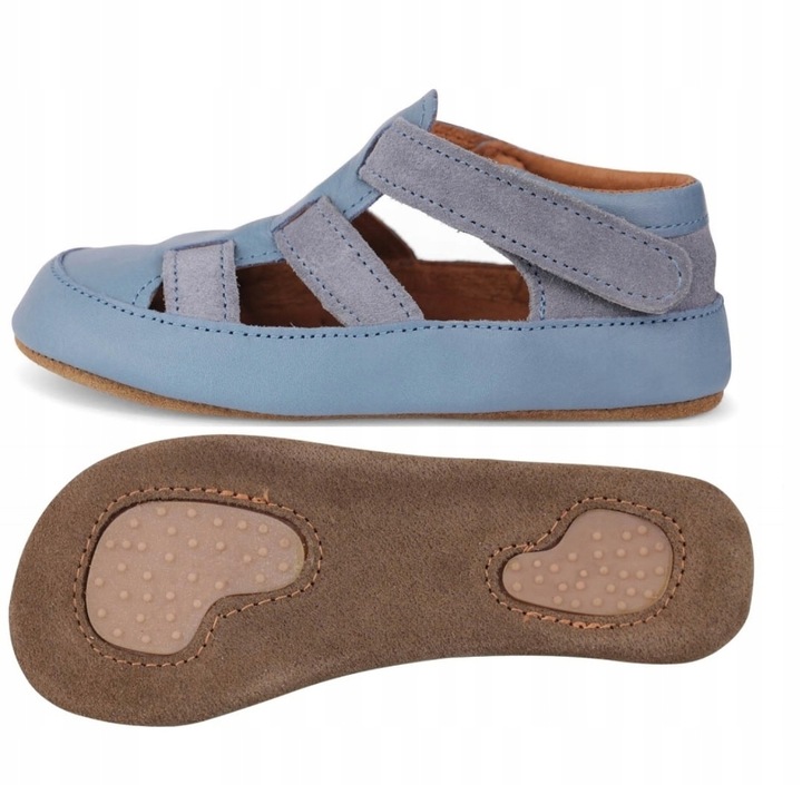Kapcie dziecięce Lambi OBEX rozmiar 31 skórzane barefoot niebieskie