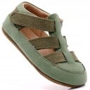 Kapcie dziecięce Kast OBEX rozmiar 22 skórzane barefoot khaki zielony