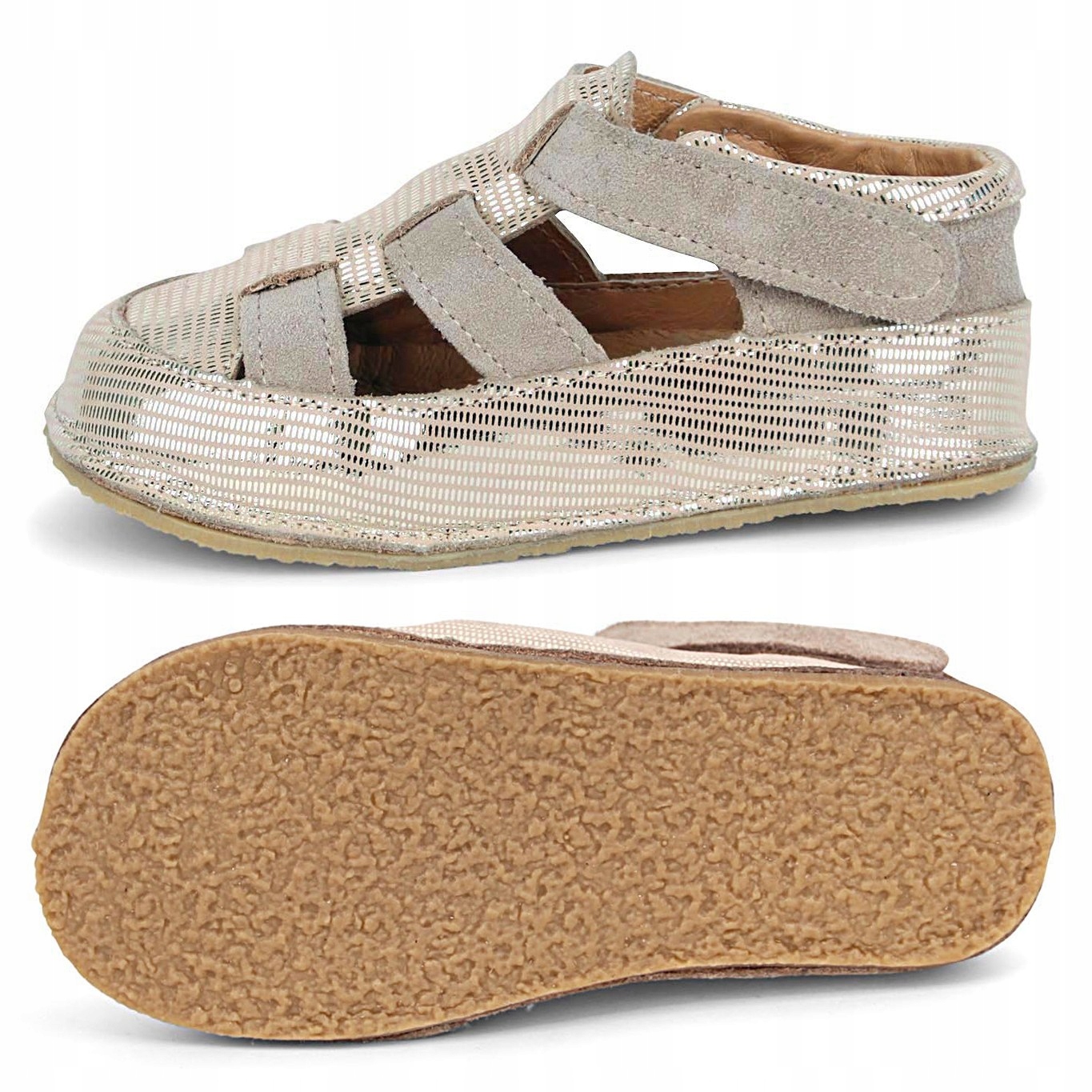 Sandały dziecięce Isla Obex barefoot outdoor skórzane rozmiar 30 złote