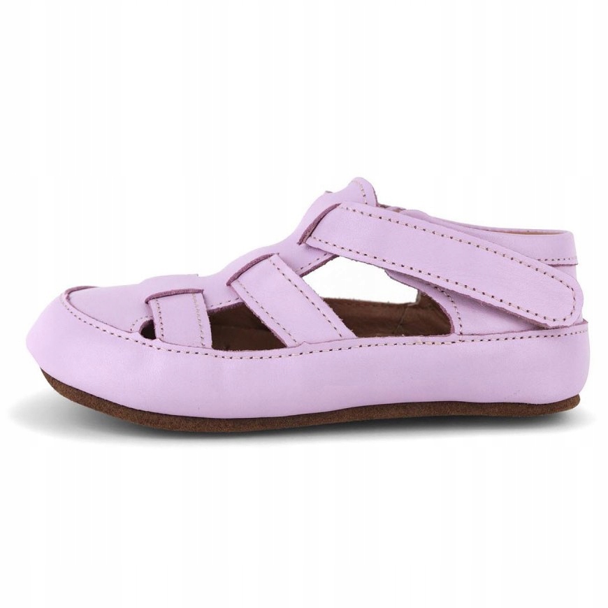 Kapcie dziecięce Alia OBEX barefoot rozmiar 28 skórzane jasny fioletowy